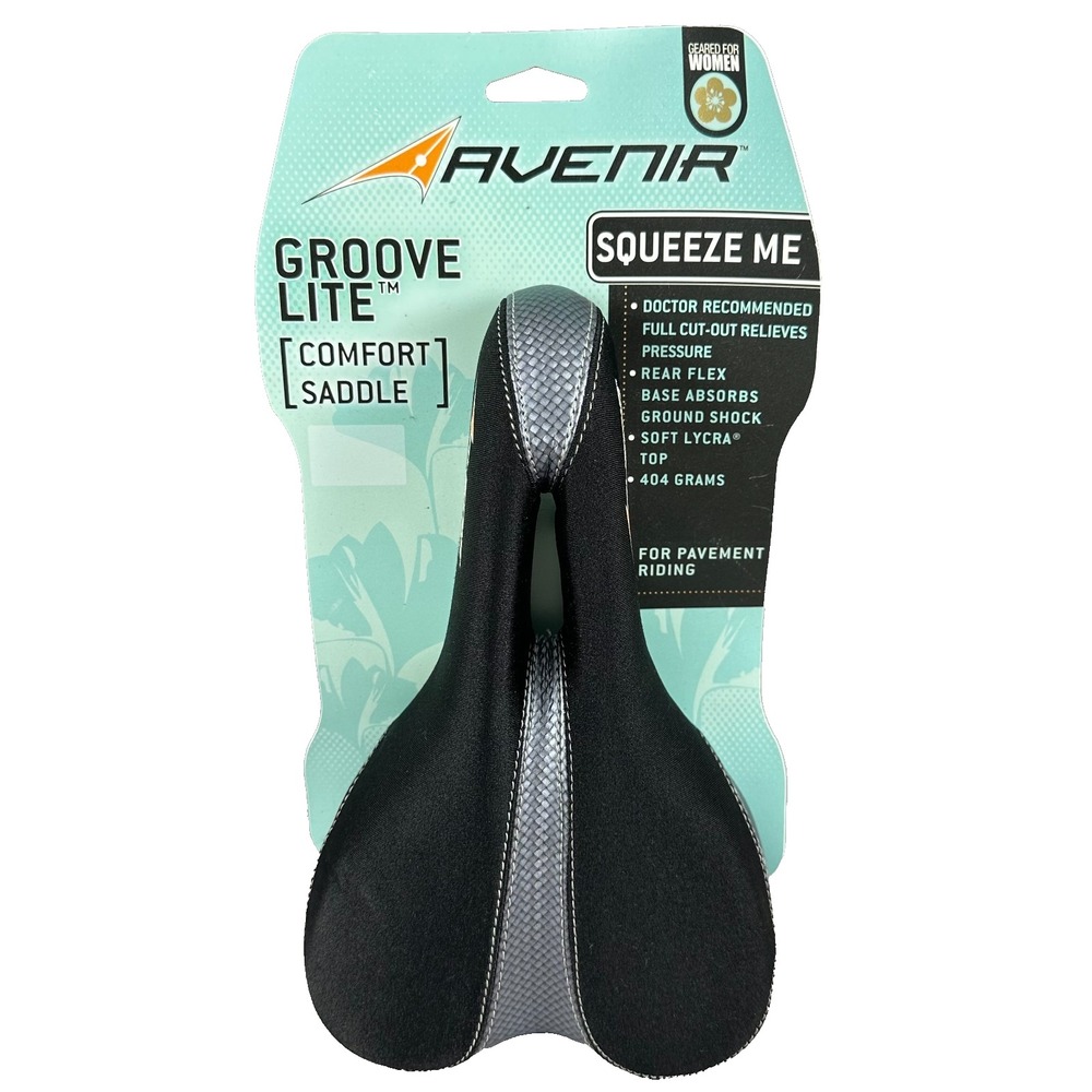 Avenir Groove Lite Comfort Saddle Gel Full Cut-Out Rear Flex Base Lycra Pavement